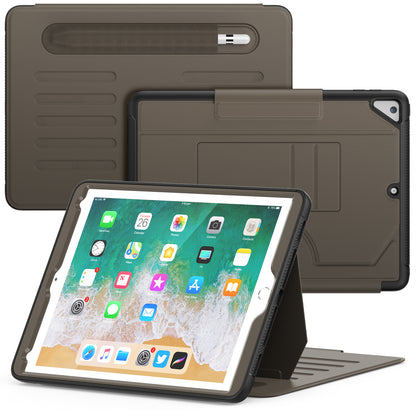 Business Leather Book Multiple Stand iPad 6 Case