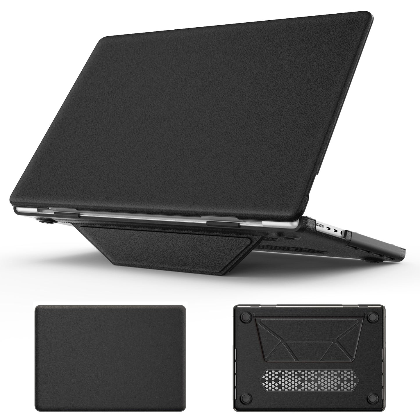 Business Silky Leather Kickstand Macbook Pro 16 2024 Case