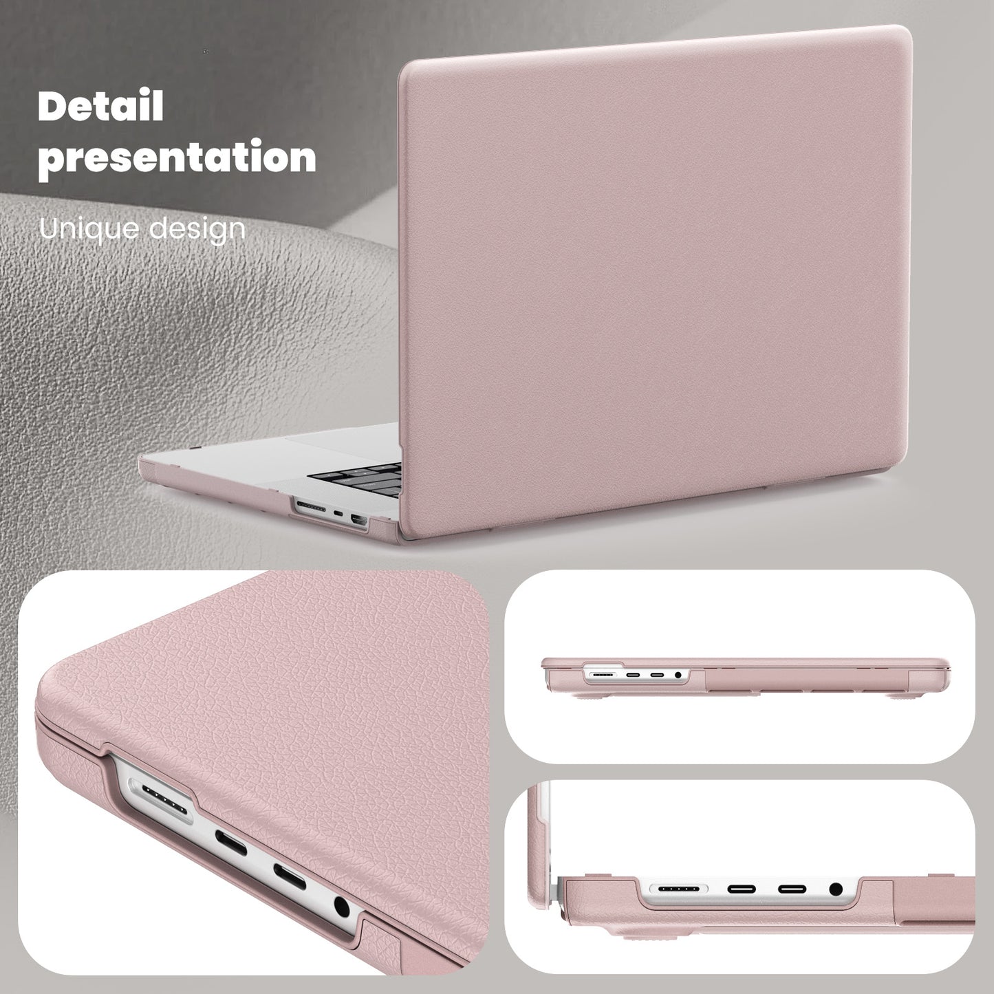 Business Silky Leather Kickstand Macbook Pro 16 2024 Case