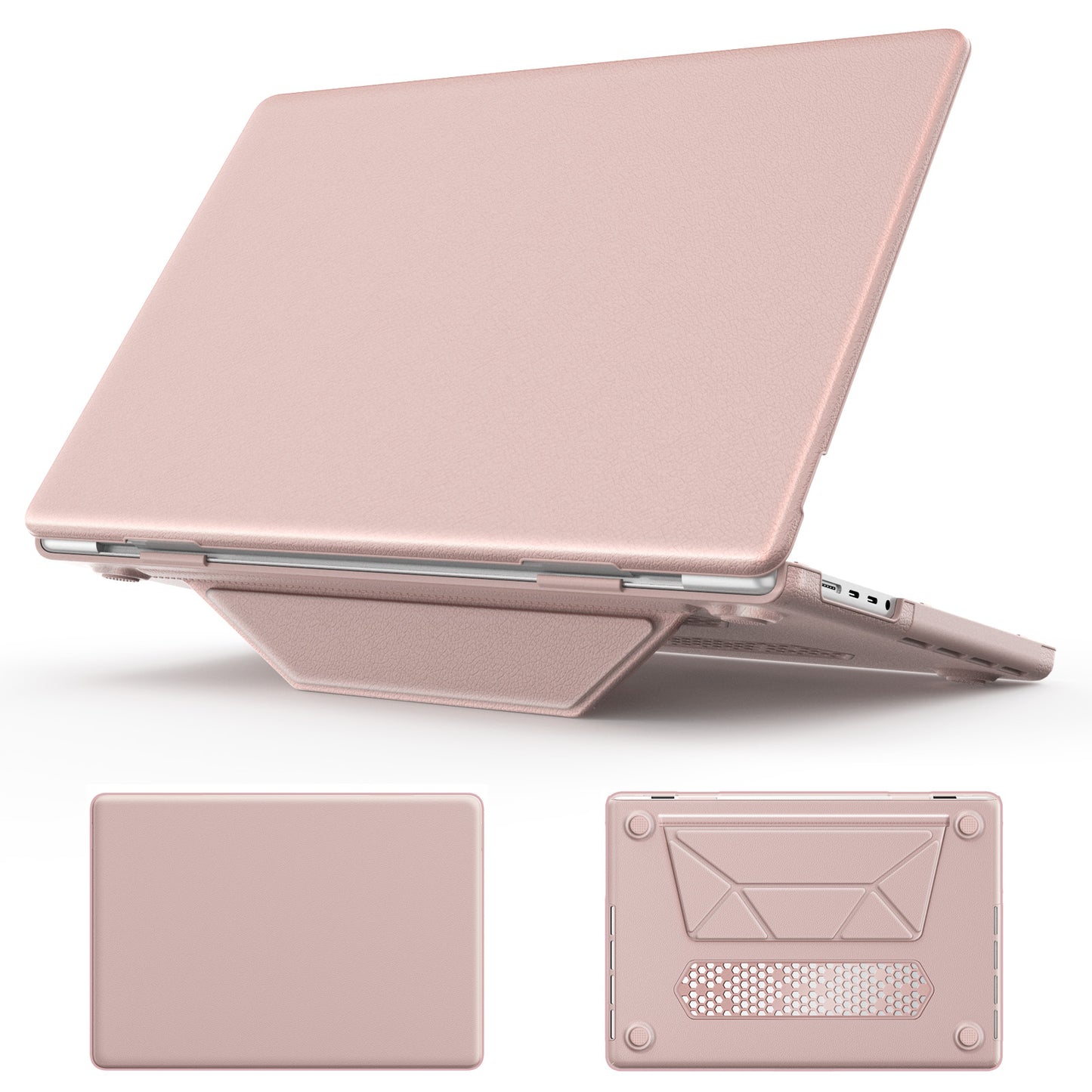 Business Silky Leather Kickstand Macbook Pro 16 2024 Case