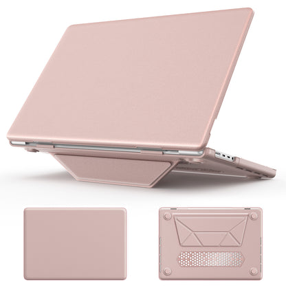 Business Silky Leather Kickstand Macbook Pro 16 2024 Case