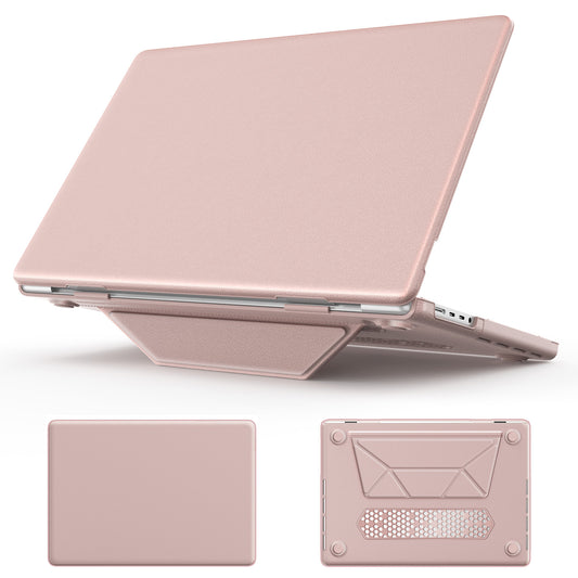 Business Silky Leather Kickstand Macbook Pro 16.2 A2485 Case