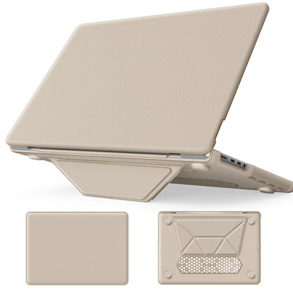 Business Silky Leather Kickstand Macbook Pro 14.2 A2992 Case