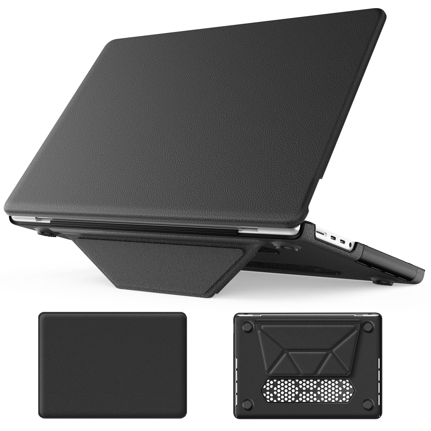 Business Silky Leather Kickstand Macbook Pro 14.2 A2992 Case