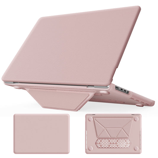 Business Silky Leather Kickstand Macbook Pro 14.2 A2992 Case