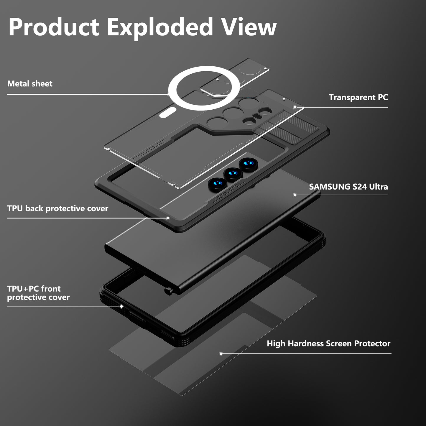 Mars Magsafe IP68 Waterproof Galaxy S24 Ultra Case