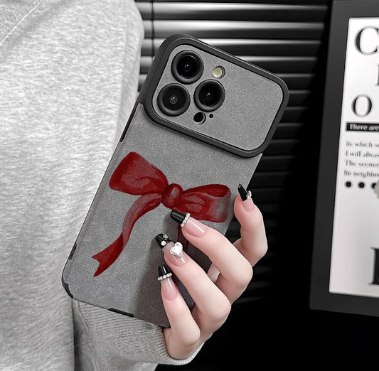 sheepskin-big-red-bowknot-painting-iphone-case-creative_1