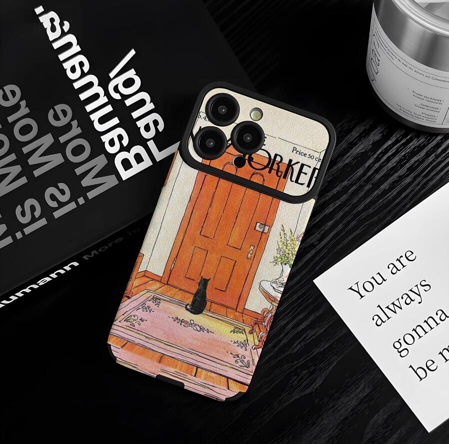 sheepskin-cat-sitting-on-door-painting-iphone-case-creative_6