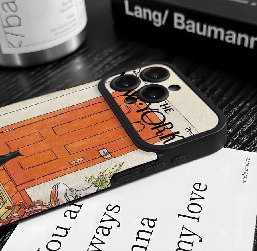 sheepskin-cat-sitting-on-door-painting-iphone-case-creative_7