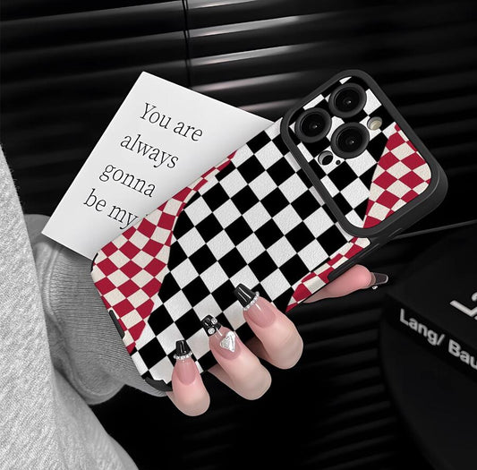 sheepskin-chess-grid-patchwork-painting-iphone-case-creative_1