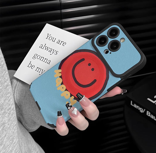 sheepskin-happy-face-painting-iphone-case-creative_1