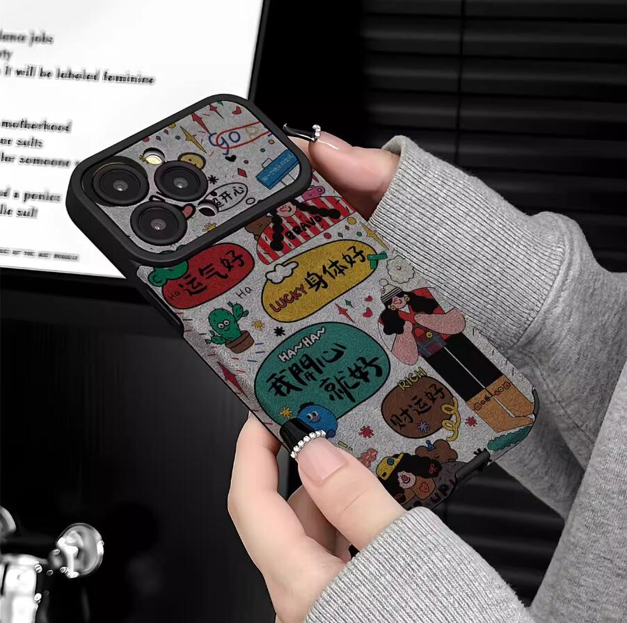 sheepskin-happy-girl-patchwork-painting-iphone-case-creative_2