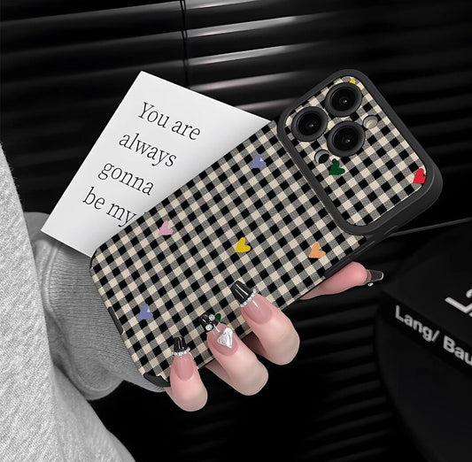 sheepskin-heart-square-grid-painting-iphone-case-creative_1