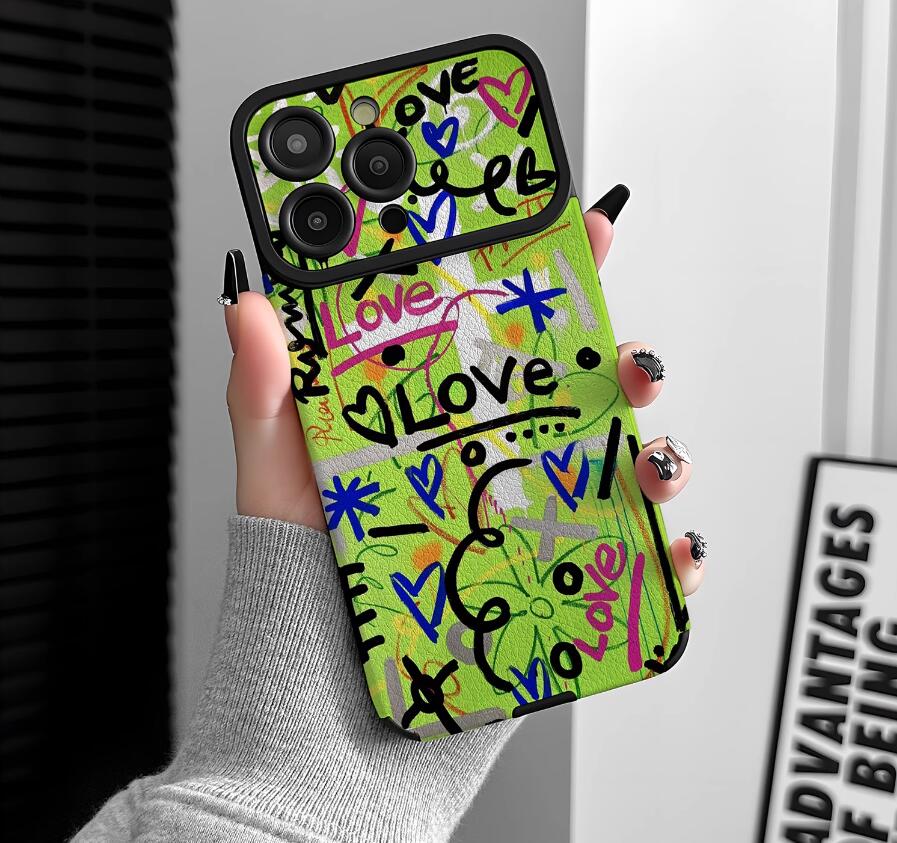 sheepskin-love-word-green-painting-iphone-case-creative_5