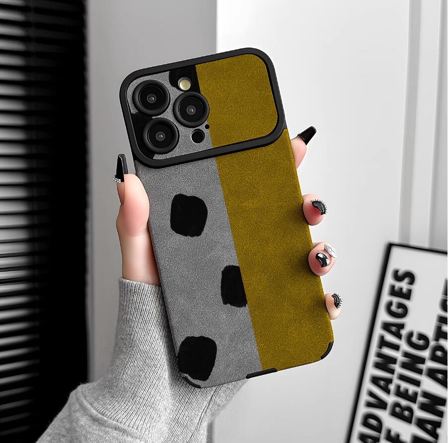 sheepskin-yellow-spots-gray-patchwork-painting-iphone-case-creative_5