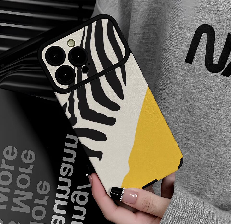 sheepskin-yellow-zebra-patchwork-painting-iphone-case-trendy_3