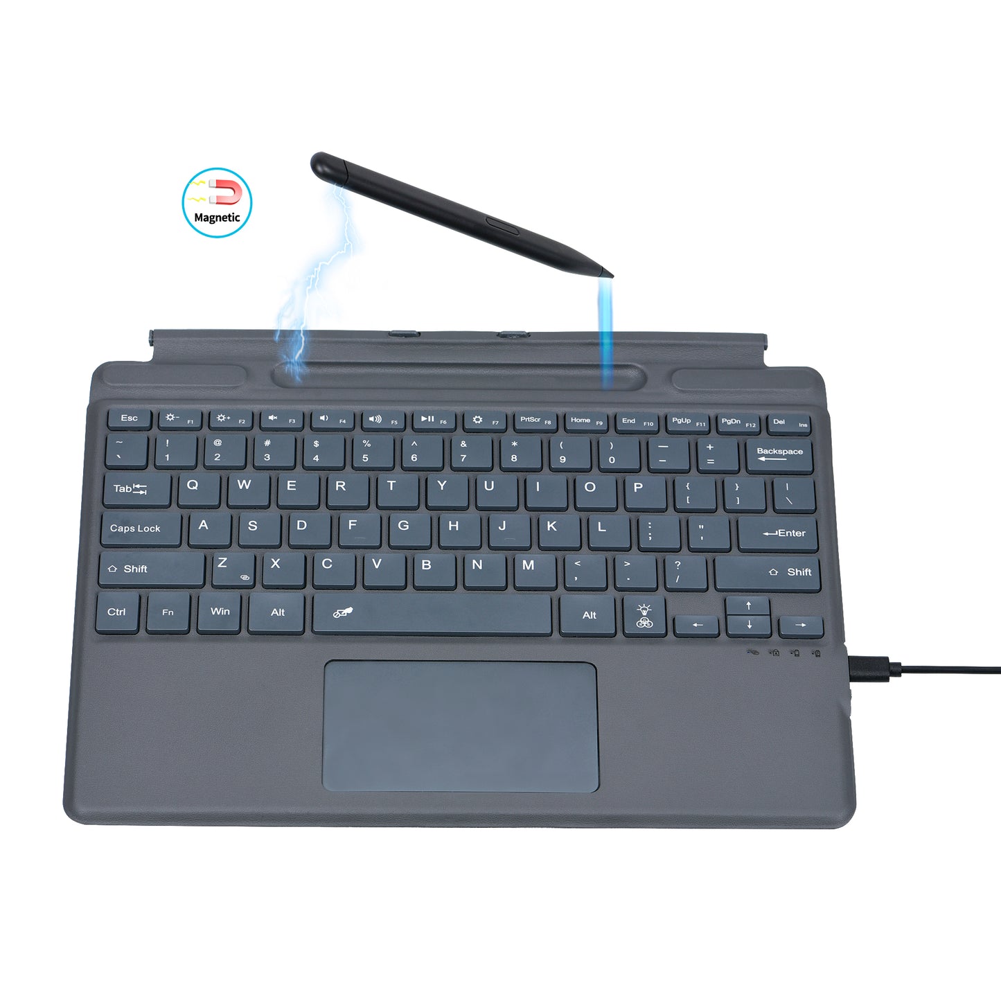 Detachable Backlit Touchpad Keyboard Microsoft Surface Pro 8 Smart