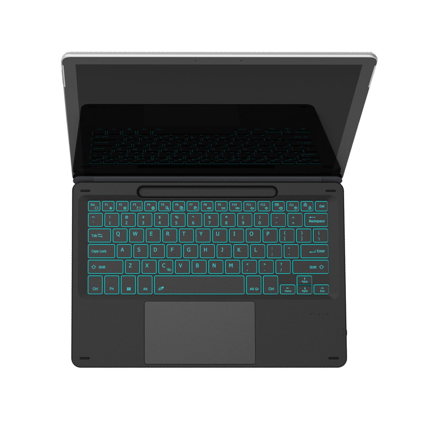 Backlit Touchpad Keyboard Microsoft Surface Pro 10 with Pencil Holder