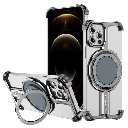 Titanium Alloy Bone iPhone 12 Pro Case Magnetic Stand