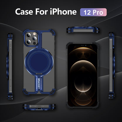 Titanium Alloy Bone iPhone 12 Pro Case Magnetic Stand