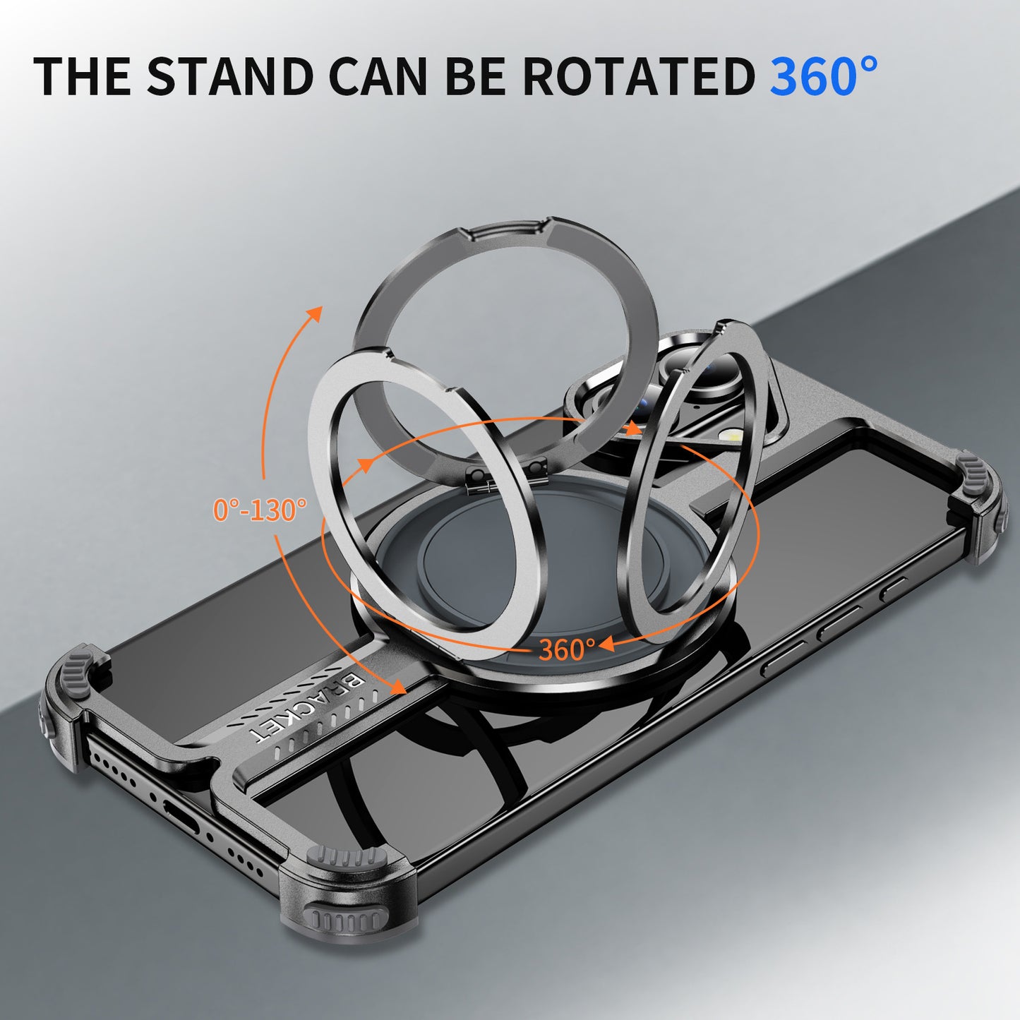 Titanium Alloy Bone iPhone 16 Plus Case Magnetic Stand