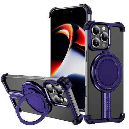 Titanium Alloy Bone iPhone 16 Pro Case Magnetic Stand