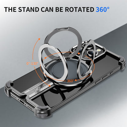 Titanium Alloy Bone iPhone 16 Pro Case Magnetic Stand