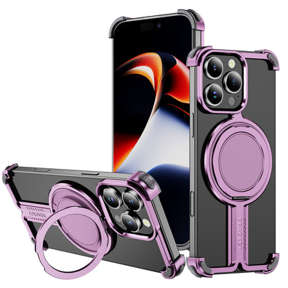 Titanium Alloy Bone iPhone 16 Pro Case Magnetic Stand