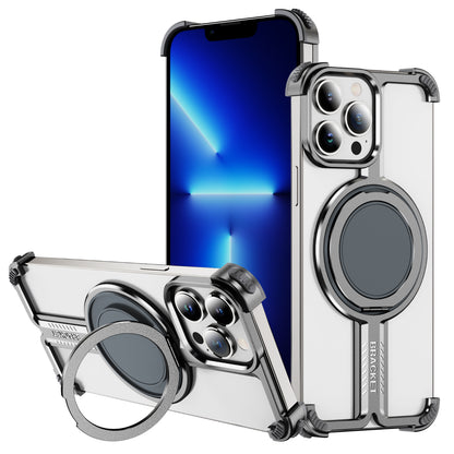 Titanium Alloy Bone iPhone 13 Pro Case Magnetic Stand