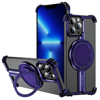 Titanium Alloy Bone iPhone 13 Pro Case Magnetic Stand