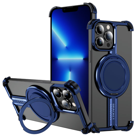 Titanium Alloy Bone iPhone 13 Pro Max Case Magnetic Stand