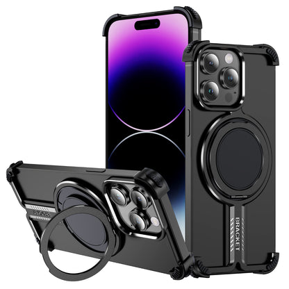 Titanium Alloy Bone iPhone 14 Pro Max Case Magnetic Stand