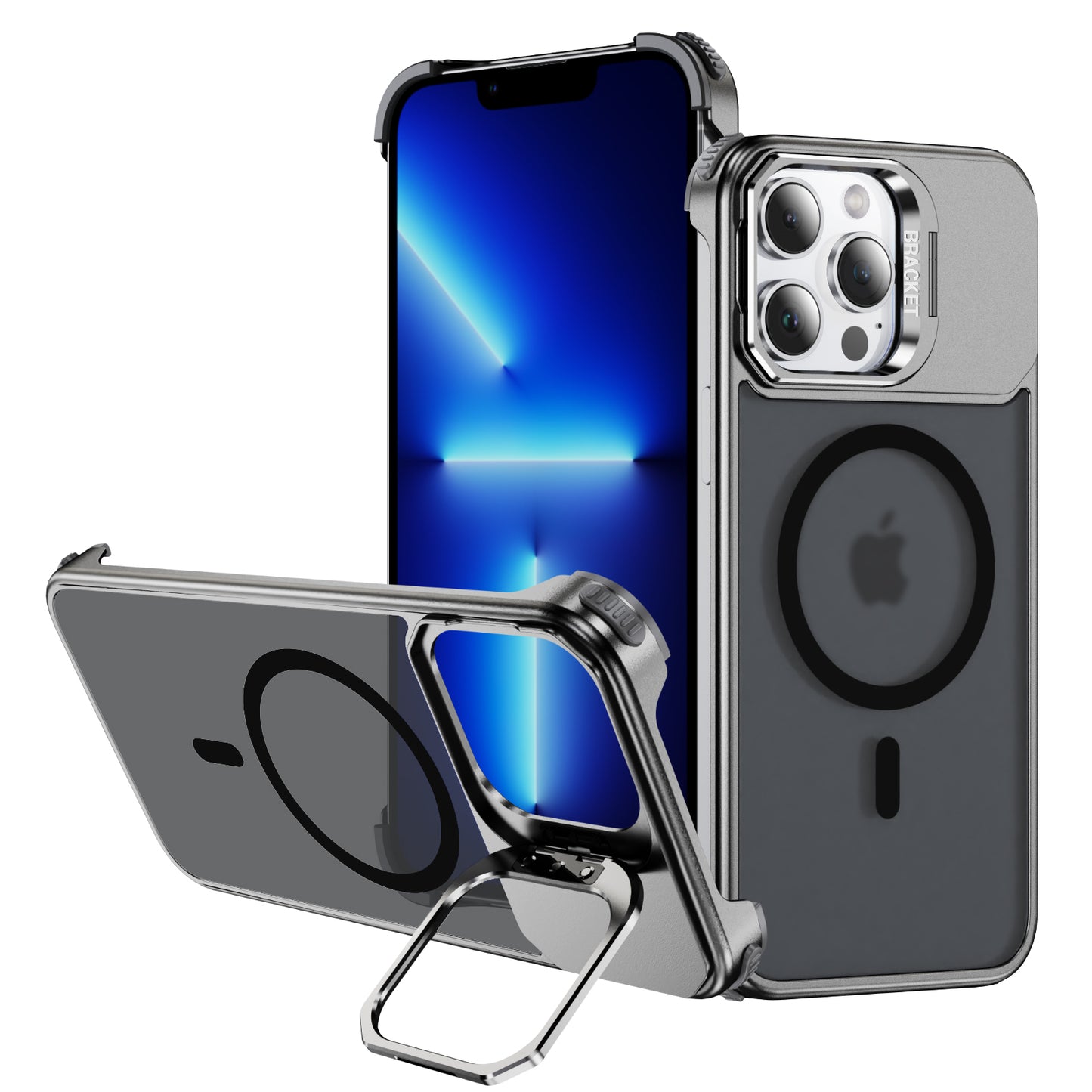 Titanium Alloy Warframe iPhone 13 Pro Case Built-in Kickstand