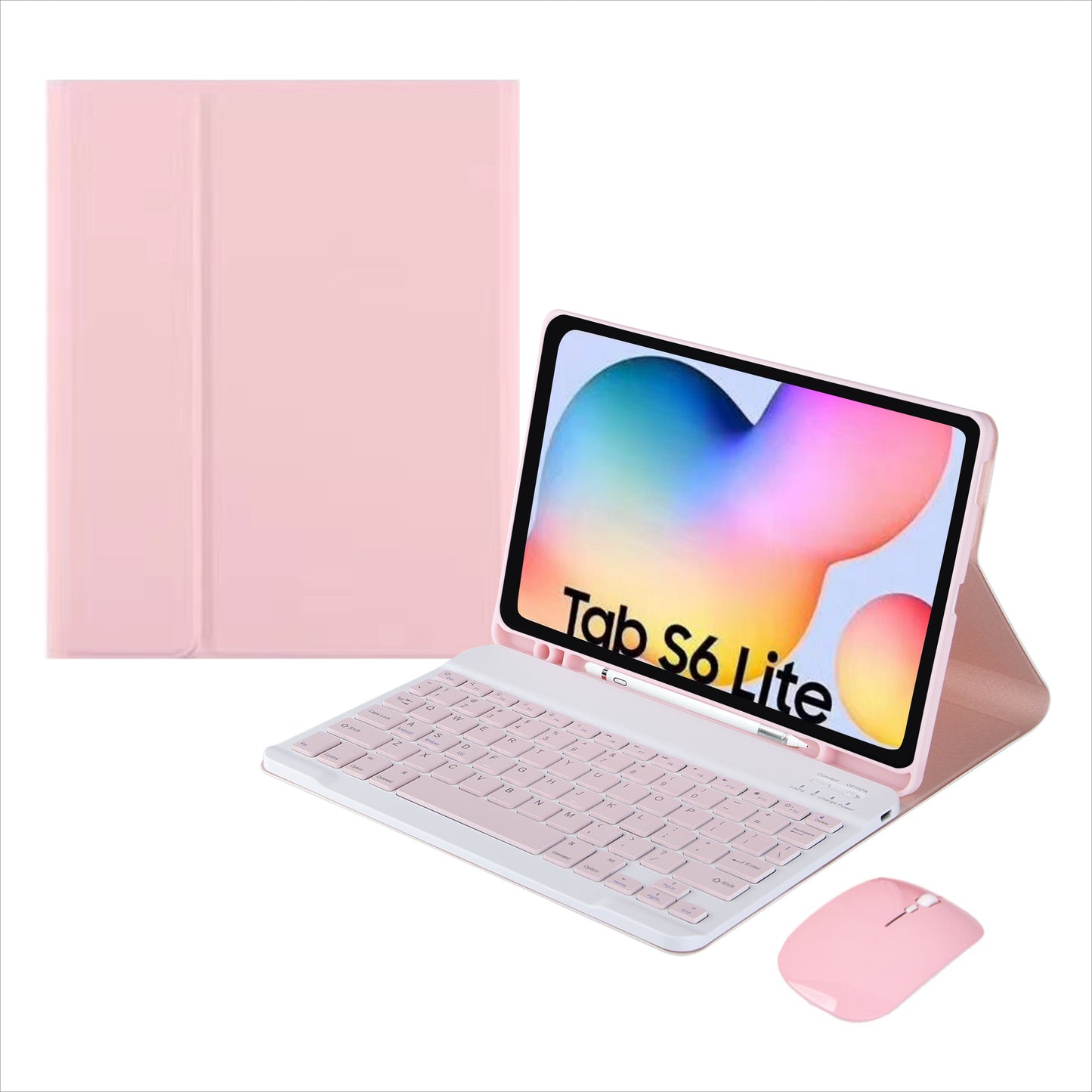 Candy Leather Keyboard Samsung Galaxy Tab S6 Lite Case Book Stand