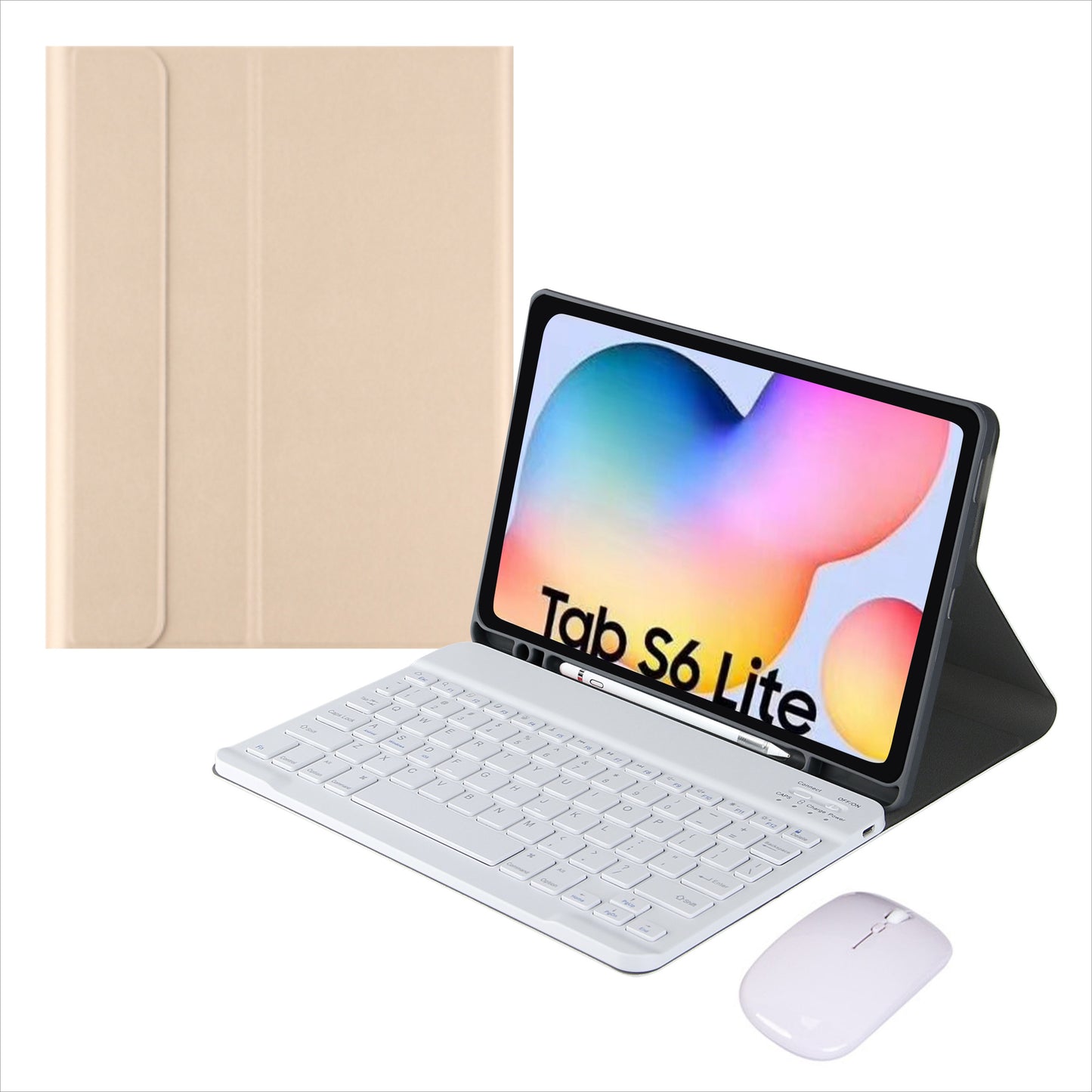 Candy Leather Keyboard Samsung Galaxy Tab S6 Lite Case Book Stand