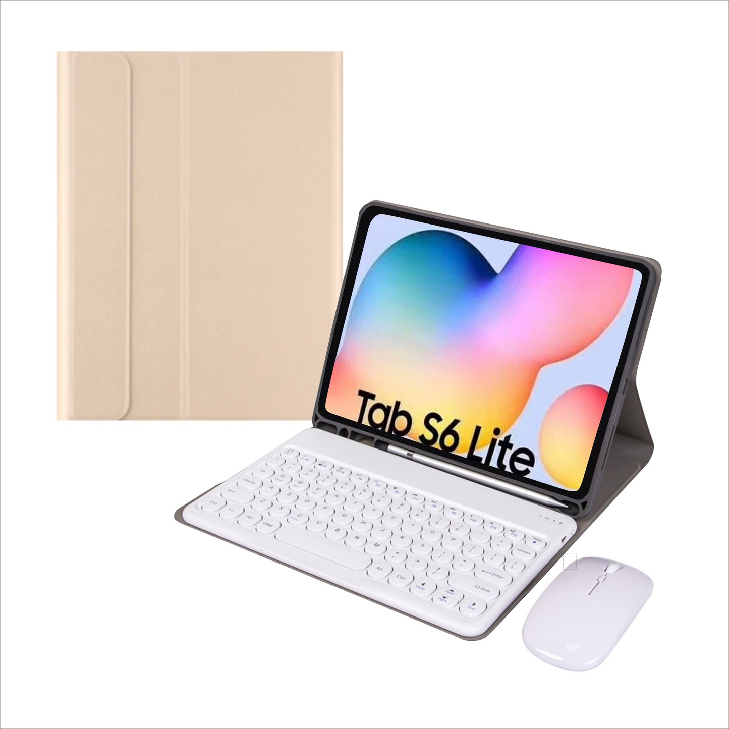 Fashion Leather Keyboard Samsung Galaxy Tab S6 Lite Case Book Stand