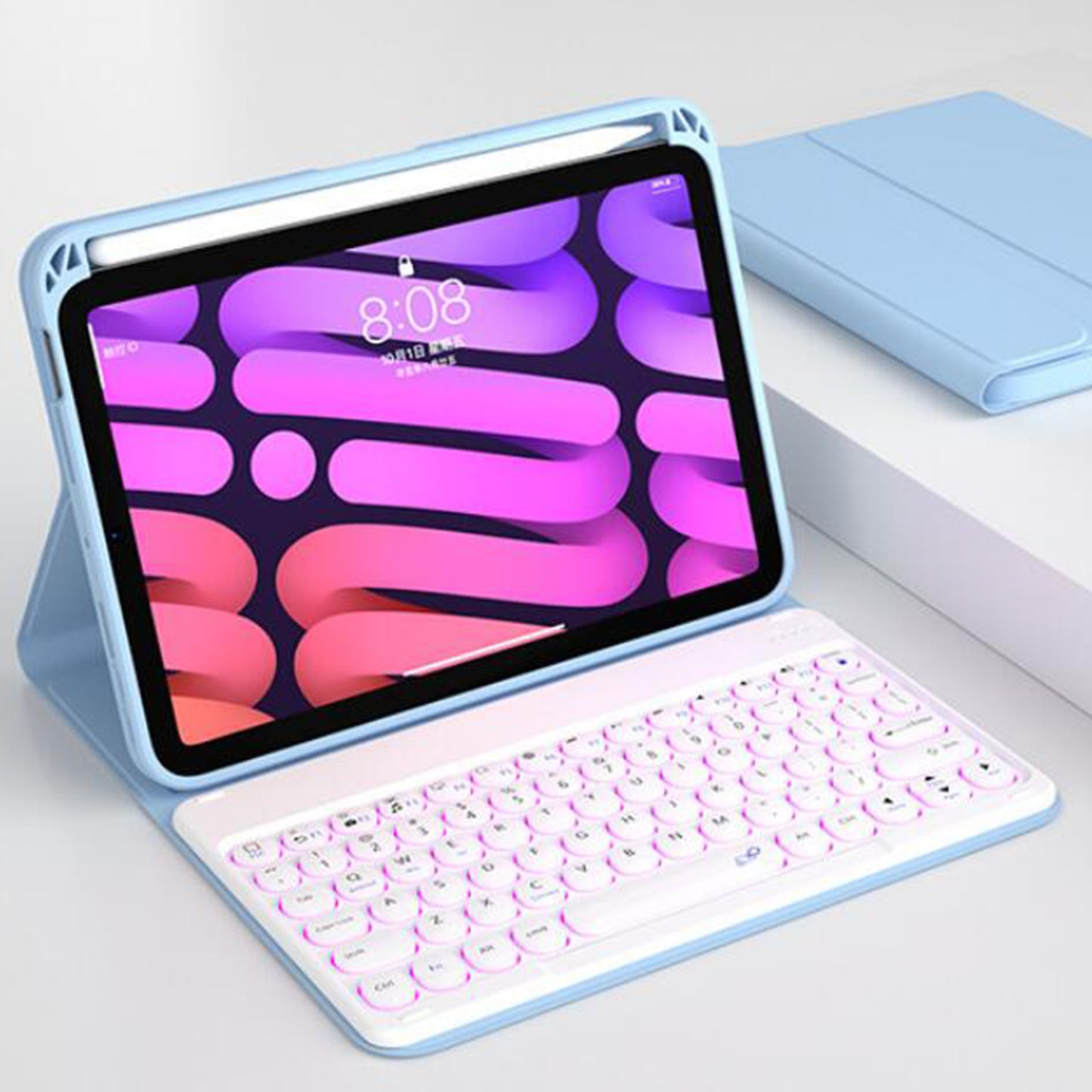 Fashion Backlit Keyboard iPad Mini 6th Generation Case Detachable