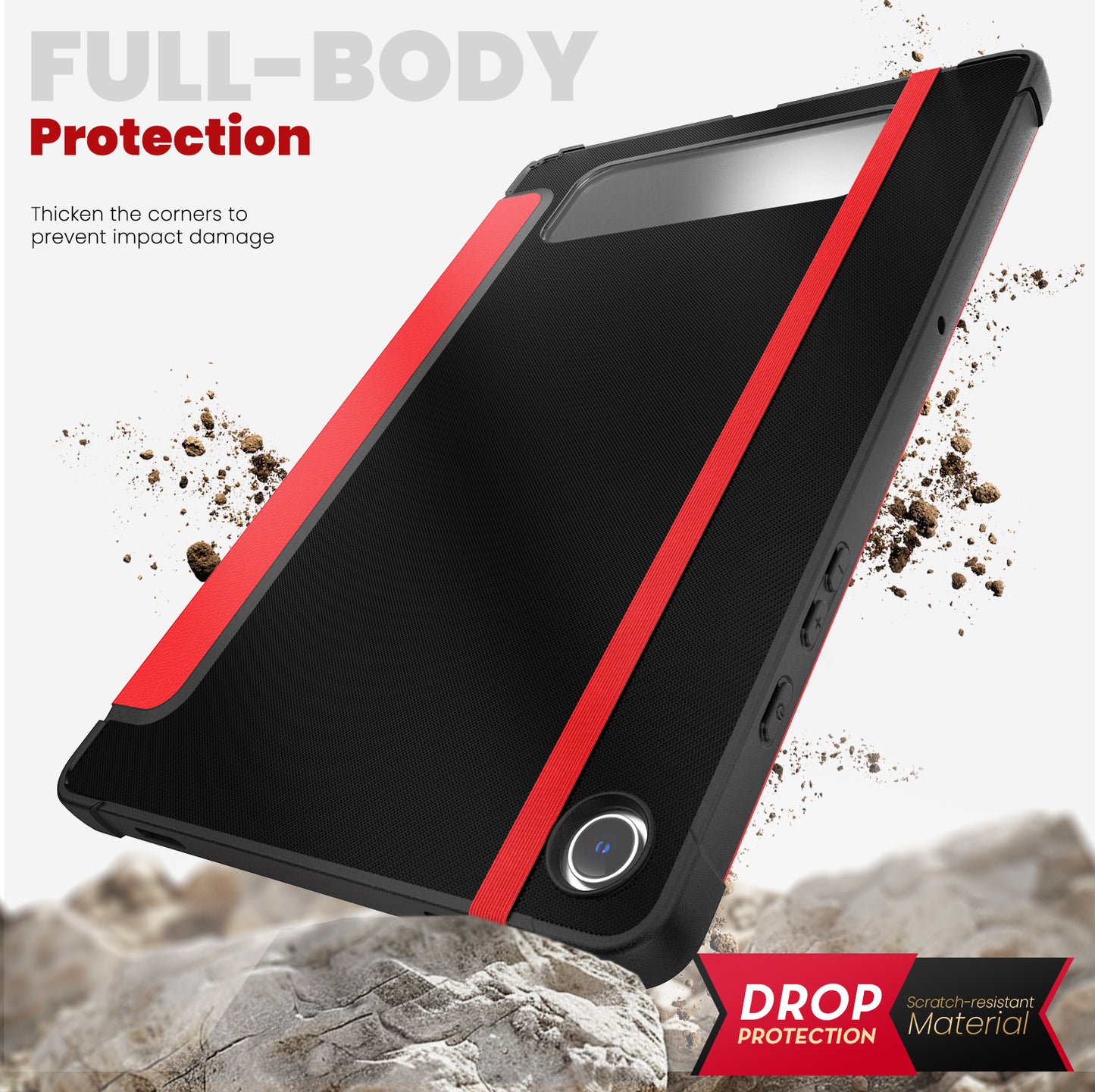 Dormancy Carbon Fiber Leather Galaxy Tab A9+ Case Folio