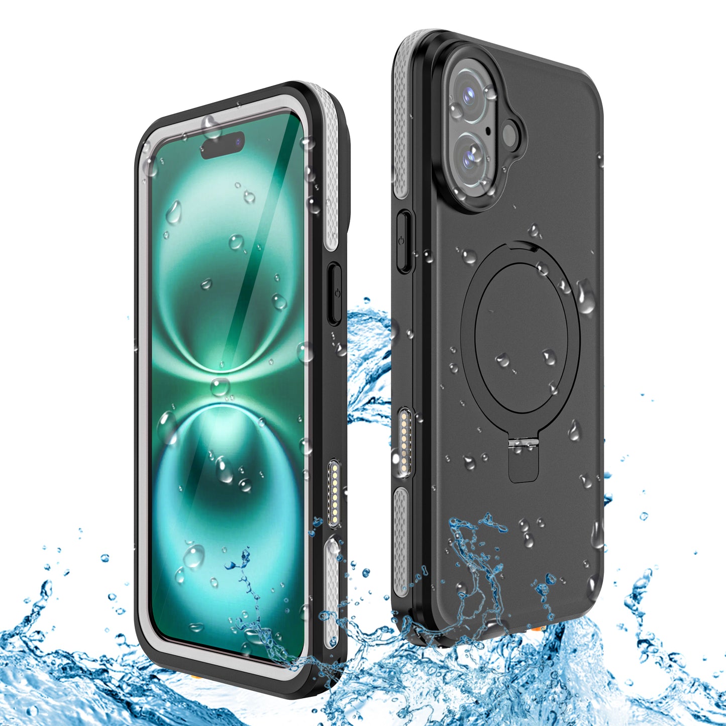 Magnetic Kickstand IP68 Waterproof iPhone 16 Plus Case