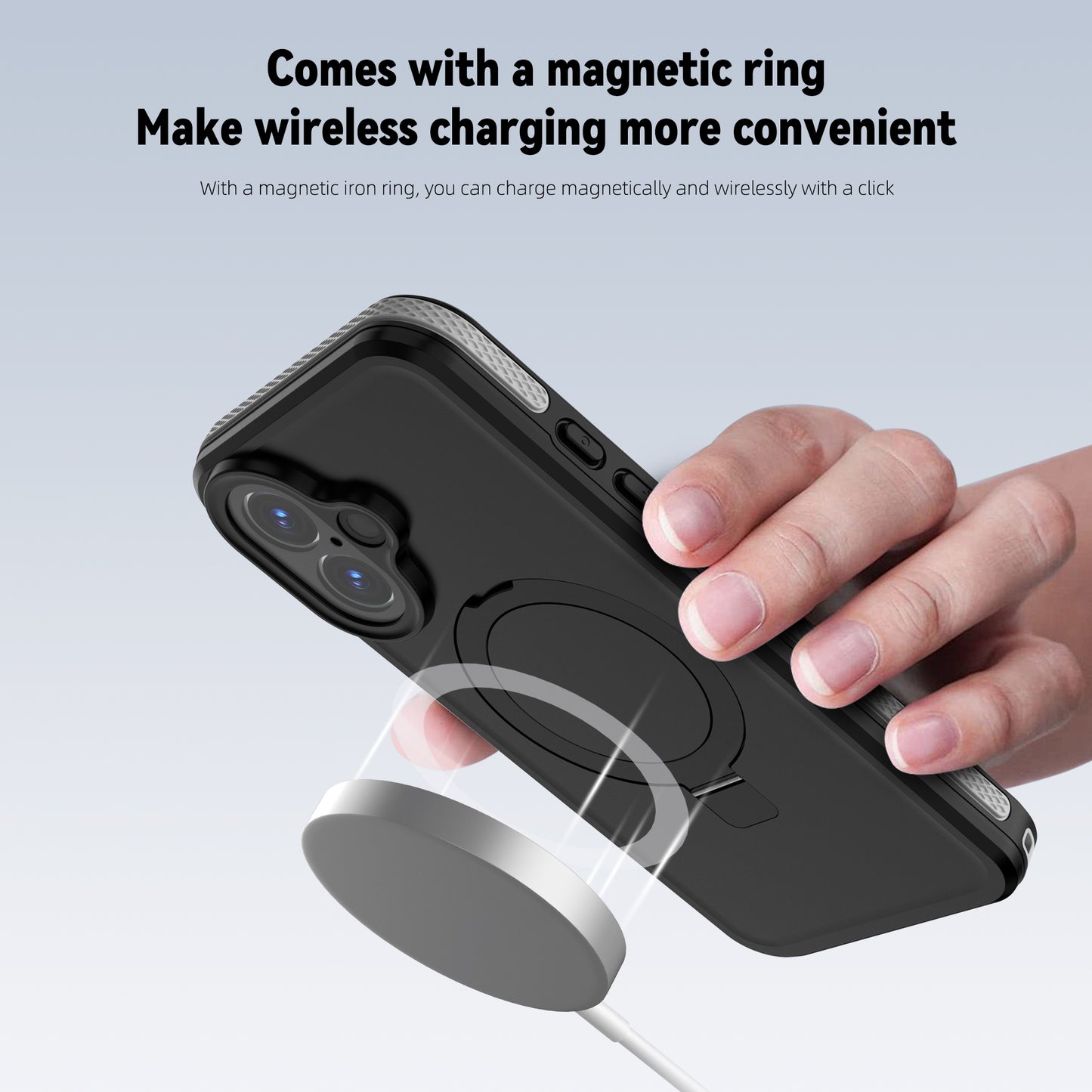 Magnetic Kickstand IP68 Waterproof iPhone 16 Plus Case