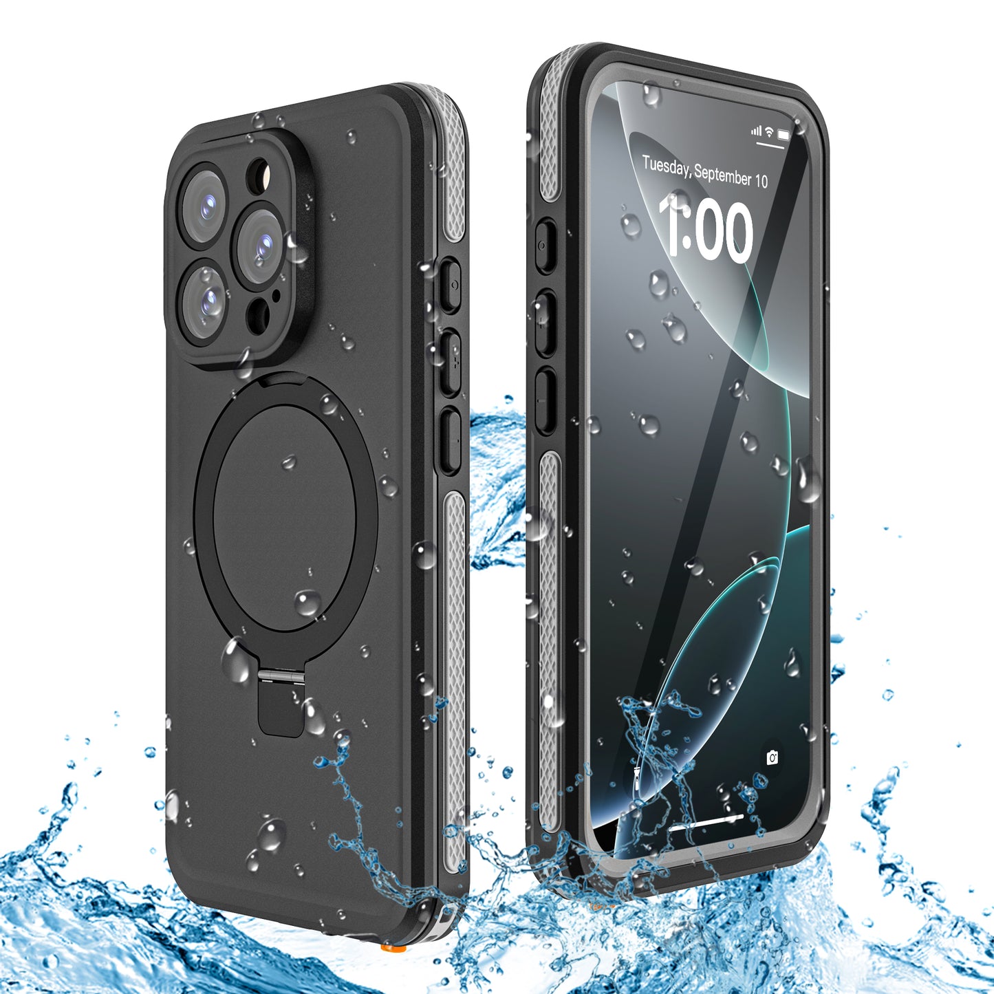 Magnetic Kickstand IP68 Waterproof iPhone 16 Pro Case