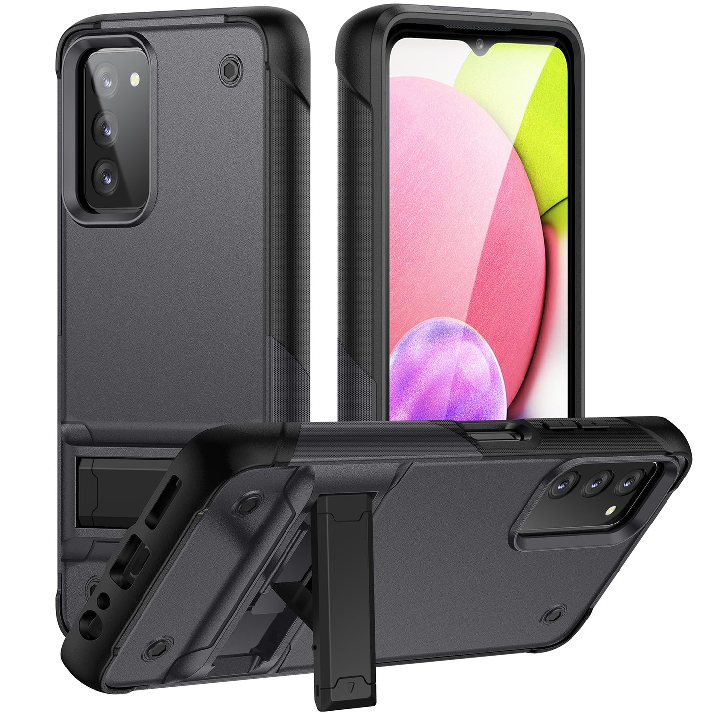 Bentayga Galaxy A03s Case Kickstand TPU PC Rugged