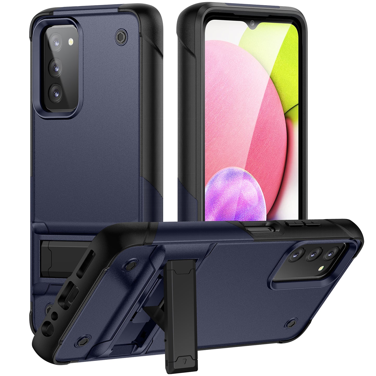 Bentayga Galaxy A03s Case Kickstand TPU PC Rugged