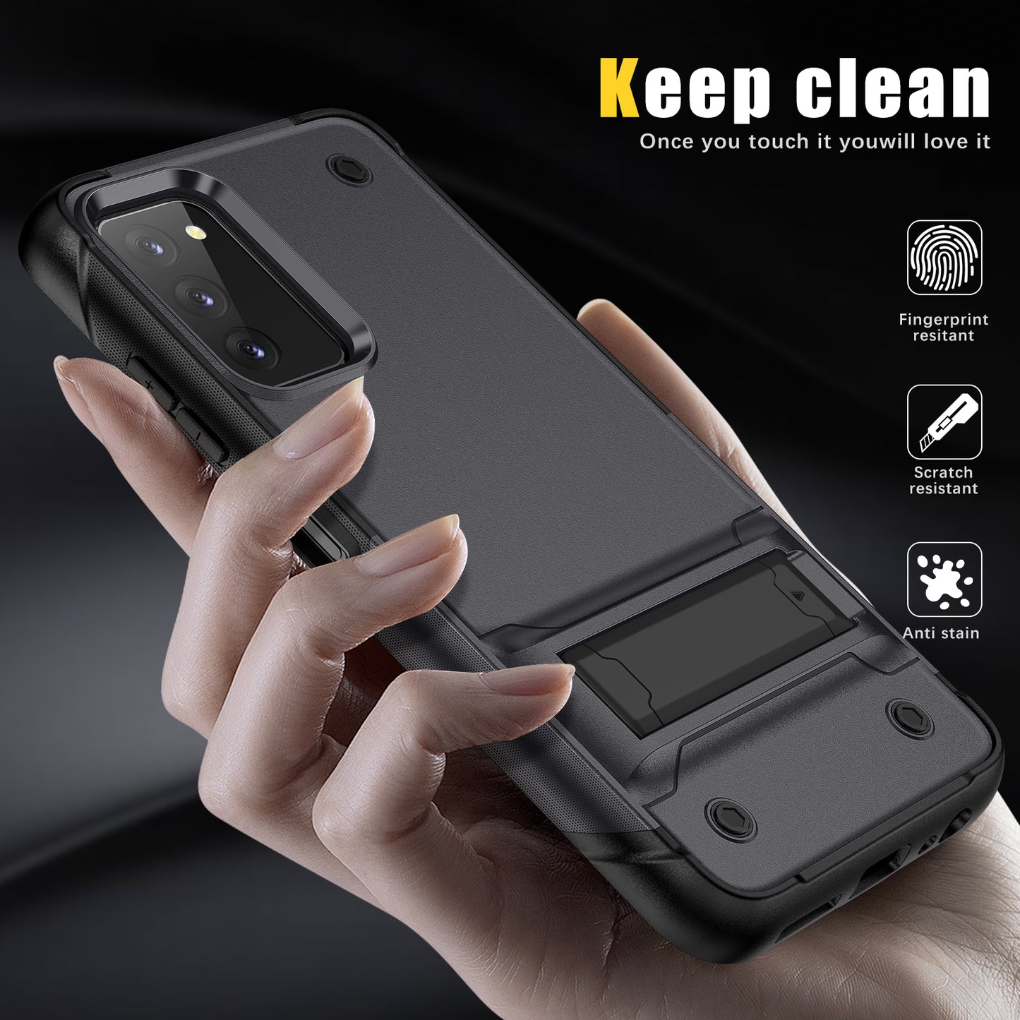 Bentayga Galaxy A03s Case Kickstand TPU PC Rugged