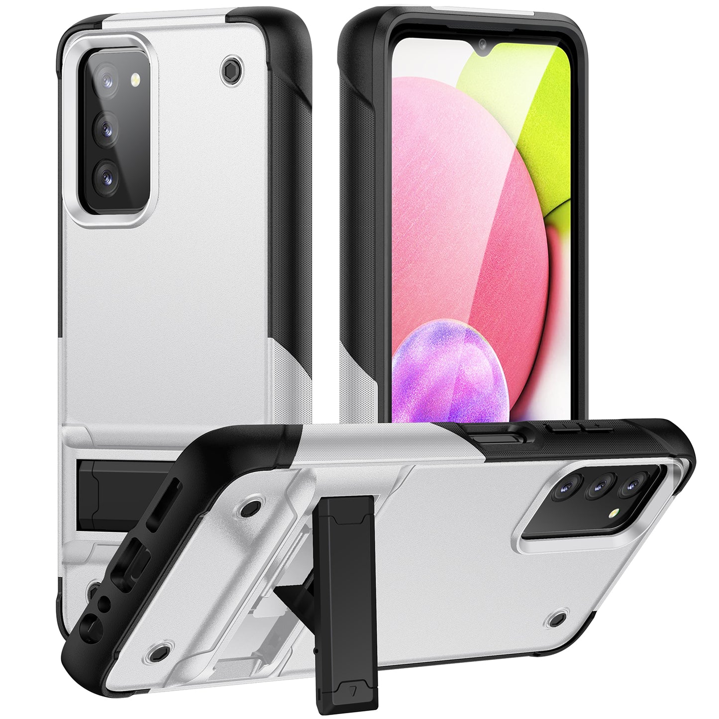 Bentayga Galaxy A03s Case Kickstand TPU PC Rugged