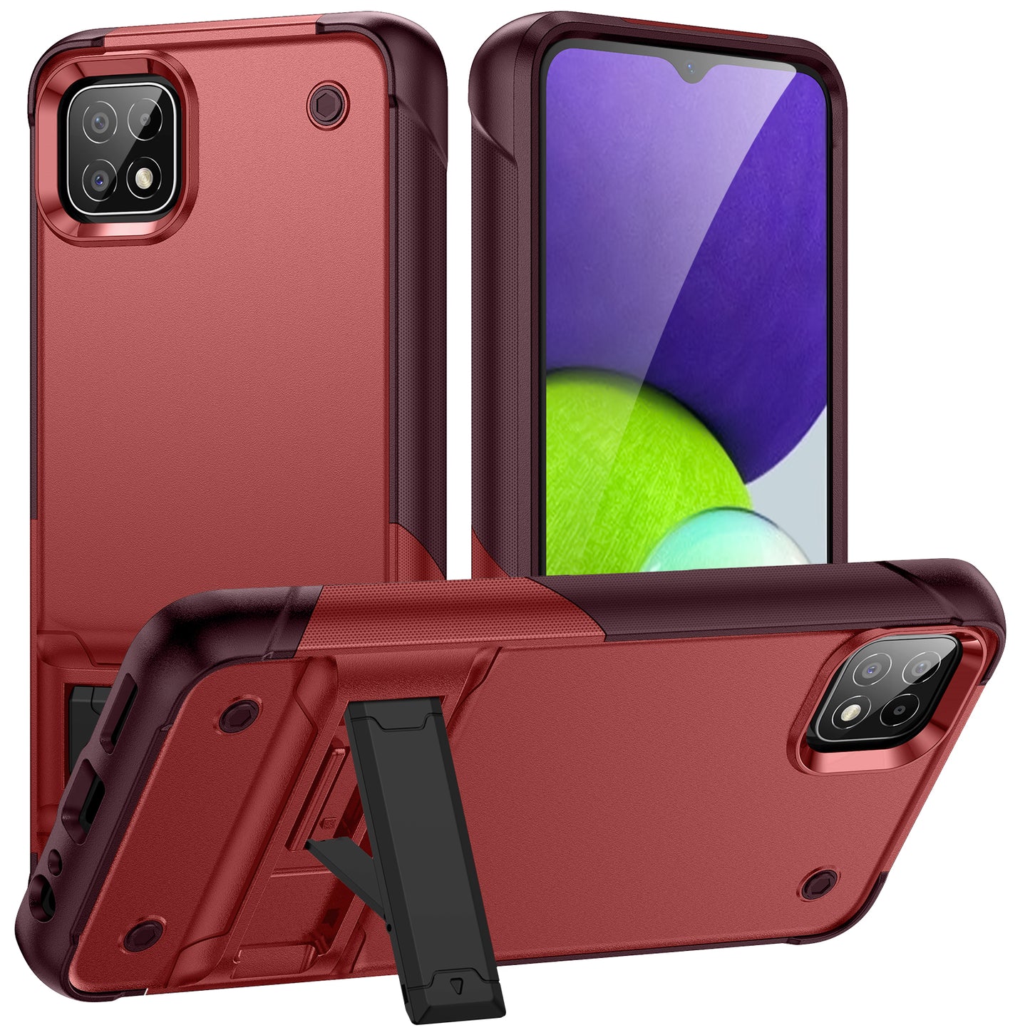 Bentayga Galaxy A22s Case Kickstand TPU PC Rugged