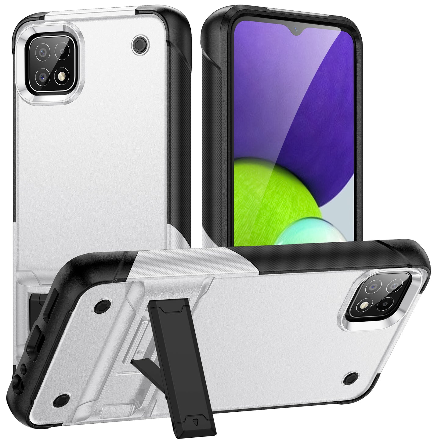 Bentayga Galaxy A22s Case Kickstand TPU PC Rugged