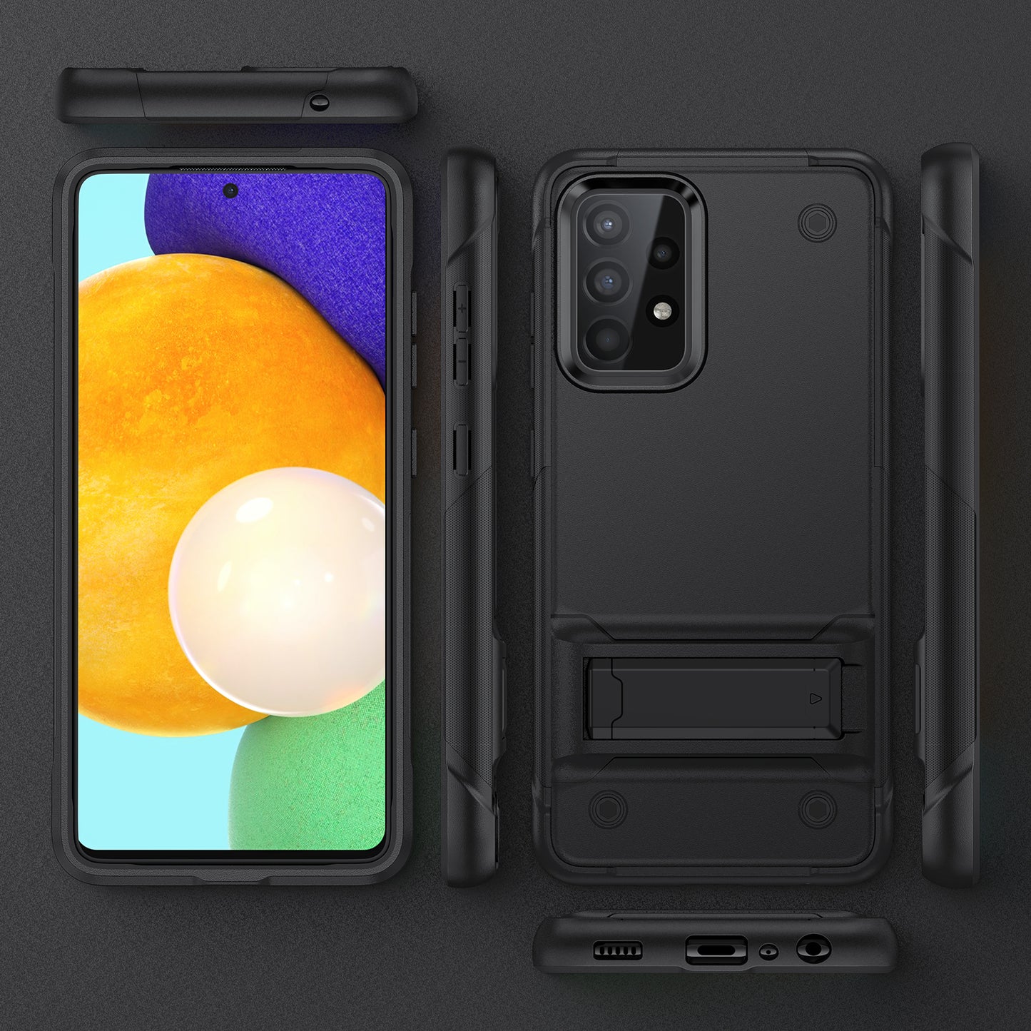 Bentayga Galaxy A52s Case Kickstand TPU PC Rugged