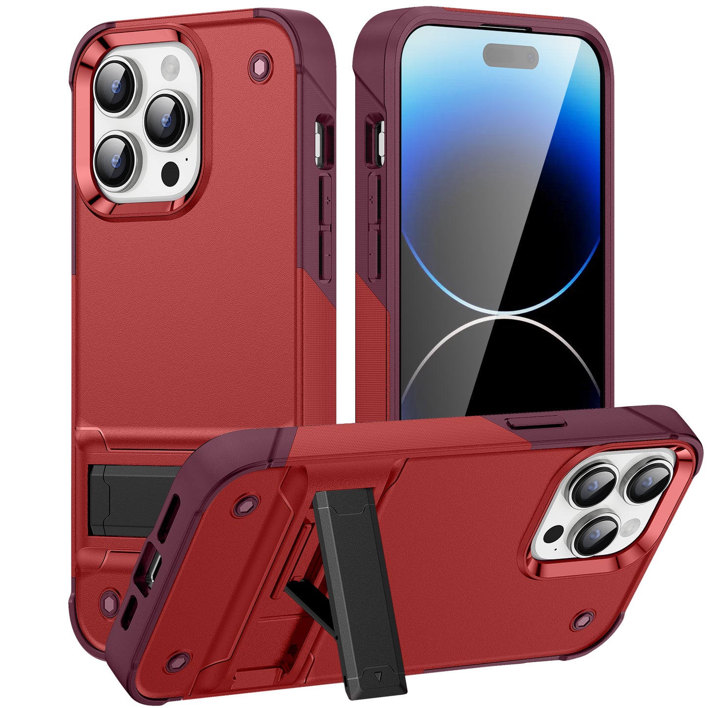 Bentayga iPhone 15 Pro Max Case Kickstand TPU PC Rugged