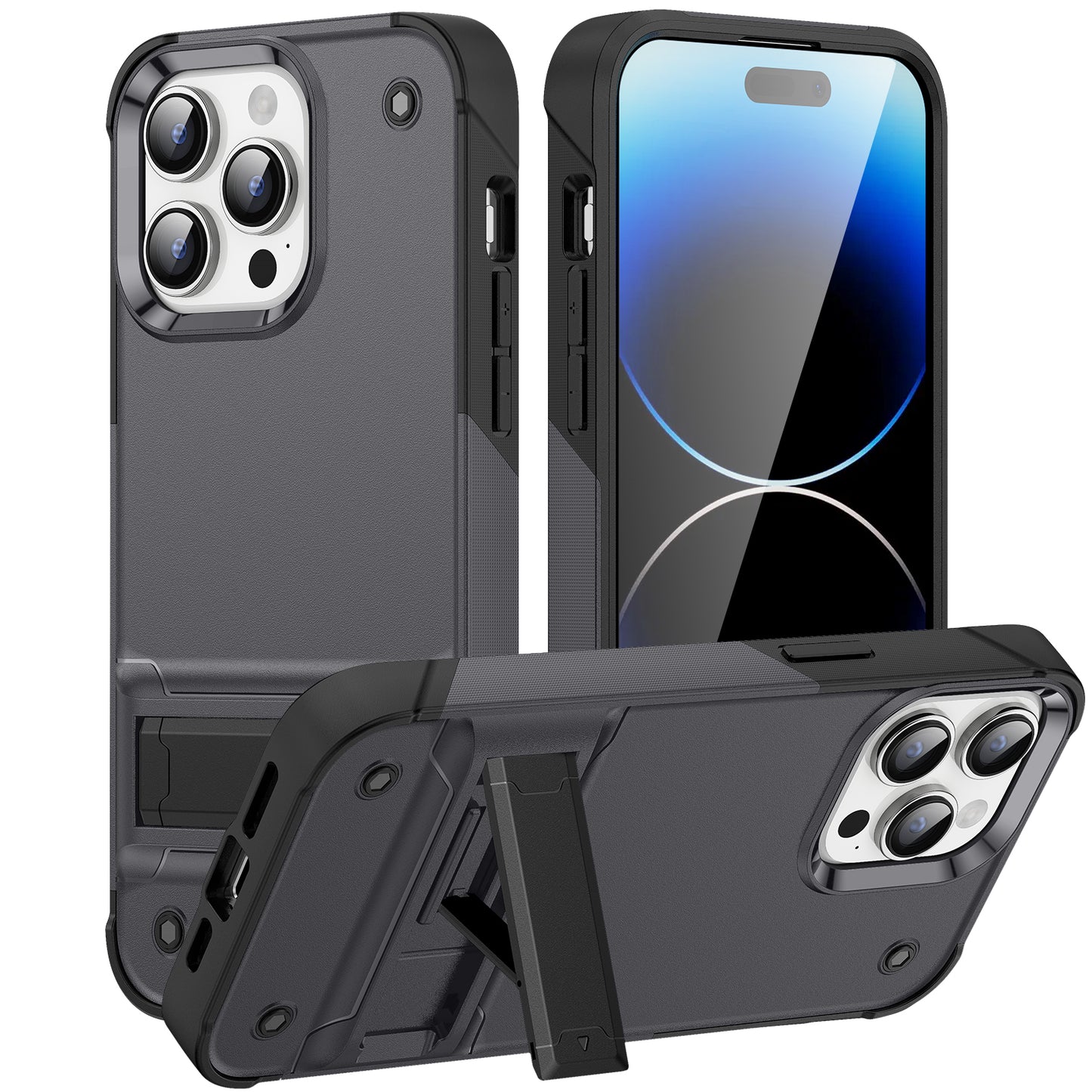 Bentayga iPhone 15 Pro Max Case Kickstand TPU PC Rugged